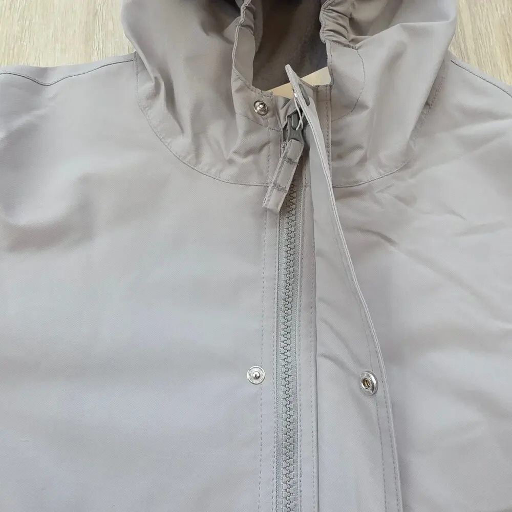 Jan & Jul Cozy-Dry Waterproof Rain Jacket Fleece Lined Gray Youth 14Y (14-16)